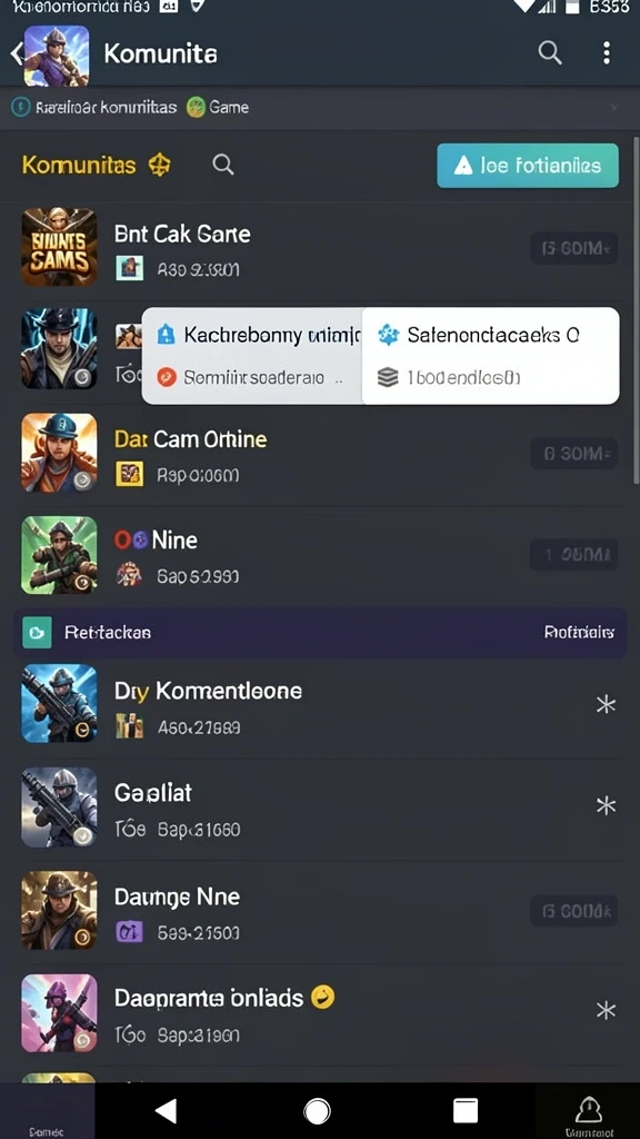 Screenshot memperlihatkan berbagai item yang dapat dikumpulkan di dalam game.