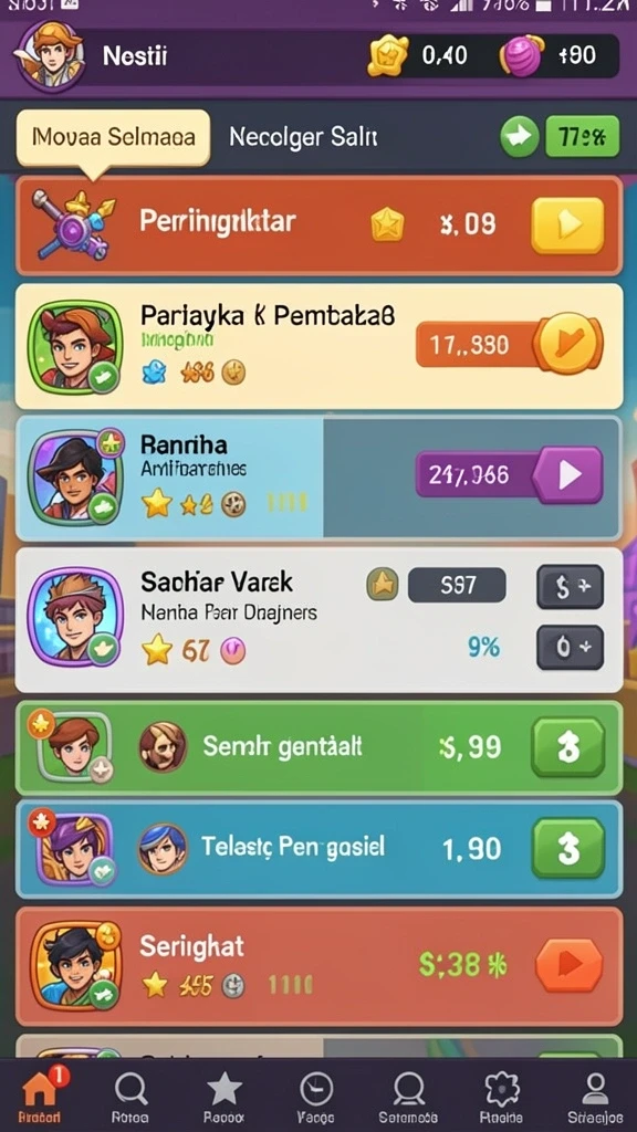 Sistem reward yang menguntungkan untuk setiap misi yang diselesaikan.