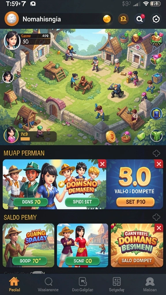 Tampilan layar utama KRATONBET yang menarik.
