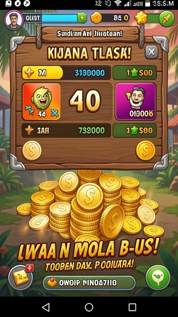 Tampilan awal game yang menarik dan informatif.